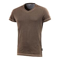 Wikland T-shirt pour dames, encolure en V, coupe cintrée brun