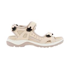 Ecco Sandale aus Nubuckleder mit Klettverschlüssen creme