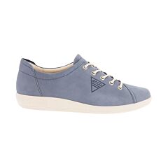 ECCO Chaussures à lacets « Soft 2.0 » en cuir nubuck bleu jean