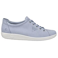 ECCO Schnürschuh «Soft 2.0», aus Nubuckleder himmelblau
