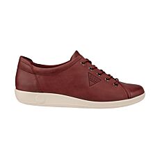 ECCO Schnürschuh «Soft 2.0», aus Nubuckleder bordeaux