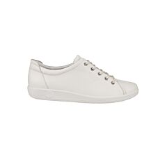 ECCO Chaussures à lacets « Soft 2.0 » en cuir nubuck blanc