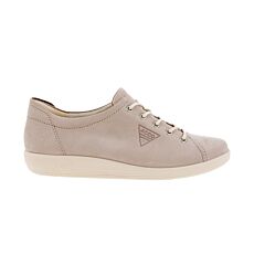 ECCO Schnürschuh «Soft 2.0», aus Nubuckleder sand