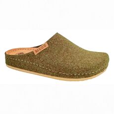 MUBB Damen Hausschuh, Memoryfussbett olive