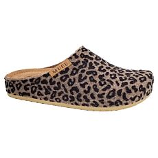 MUBB Damen Hausschuh, Memoryfussbett leopard