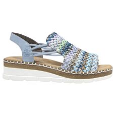 Rieker Sandalette, mit Elasteinsätzen blau