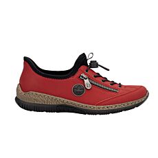 RIEKER Damen Schlupfschuh EASY IN, bequem rot