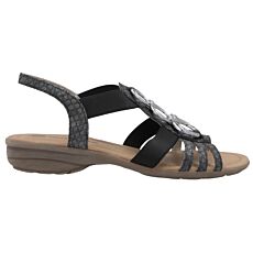 REMONTE Sandalette für Damen aus Softmaterial, bequem und stilvoll graphit