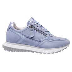 Gabor Sneaker aus Velours- und Perlatoleder himmelblau