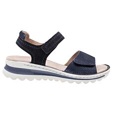 ARA Damen-Sandale, Veloursleder, HighSoft Komfort marine
