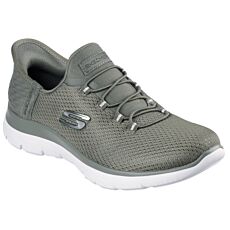 SKECHERS Chaussures pour dames, SLIP INS, avec lit plantaire Air cooled olive