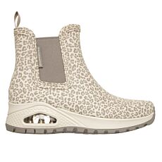 SKECHERS Bottines en caoutchouc pour dames «UNO RUGGED», imperméables – leopard
