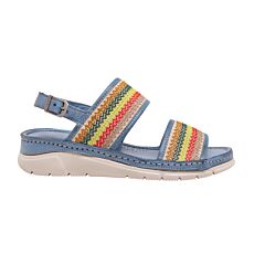 GEMINI Sandalette, Anilinleder jeansblau
