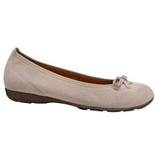 GABOR Ballerines en cuir velours avec nœud beige