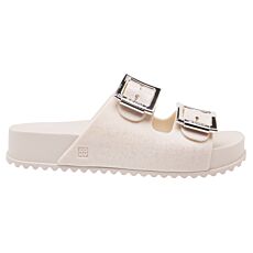 ZAXY Damen-Pantolette, verstellbar & bequem offwhite