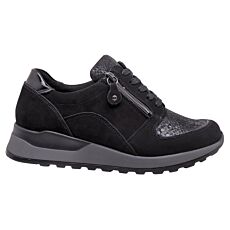 WALDLÄUFER Schnürschuh aus weichem Nappaleder, flexibel und komfortabel schwarz