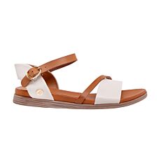 MUSTANG Damen-Sandale, weich & flexibel offwhite