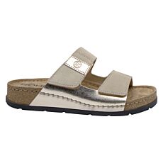 ROHDE Mule avec fermeture velcro et voûte plantaire en cuir naturel