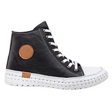 Gemini Sneaker aus Anilinleder schwarz