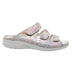 WALDLÄUFER Mule pour femme en cuir gris clair