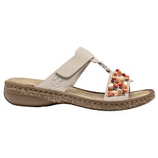 RIEKER Pantolette, weich gepolstert sand