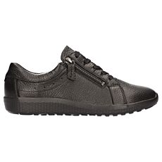 WALDLÄUFER Chaussure à lacets pour femme, souple et ajustable – noir