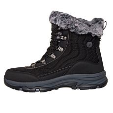 SKECHERS Bottes à lacets pour dames, doublées et hydrofuges noir