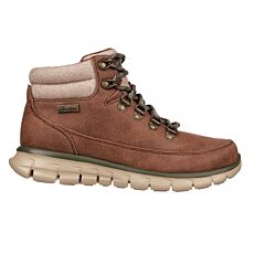 SKECHERS Damen Schnürstiefel, wasserabweisend mit Warmfutter und Memory Foam braun