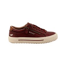 MUSTANG Sneaker Damen, Softmaterial mit Seitenreissverschluss – bordeaux
