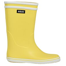 Aigle Bottes en caoutchouc pour dames, imperméables au look rétro – jaune