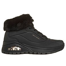 SKECHERS Bottine à lacets femme «Uno Rugged», Air-Cooled Memory Foam – noir