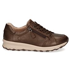 CAPRICE Chaussure à lacets femme, cuir de cerf avec On AIR Insole – brun
