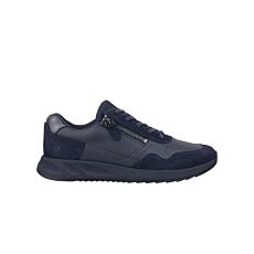 ECCO Sneaker femme, cuir nappa avec fermeture à glissière latérale – marine