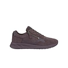 ECCO Sneaker femme, cuir nappa avec fermeture à glissière latérale – bordeaux