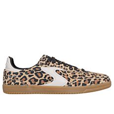 SKECHERS Sneaker femme, cuir avec imprimé léopard et Air-Cooled Memory Foam