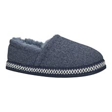 Hausschuh Damen und Herren, Filz im Retro-Look – blau