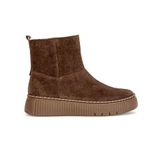 GABOR Bootie femme, cuir velours avec doublure en peau d'agneau – brun