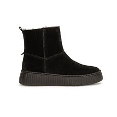 GABOR Bootie femme, cuir velours avec doublure en peau d'agneau – noir
