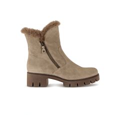 GABOR Bottine femme, cuir velours avec doublure chaude – blanc