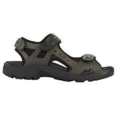 Sandale Ecco en cuir nubuck avec fermeture velcro olive