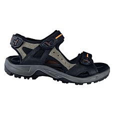 Sandale Ecco en cuir nubuck avec fermeture velcro noir