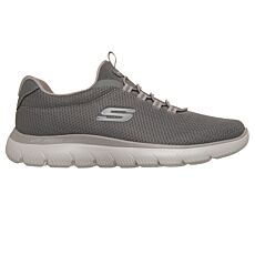 SKECHERS Chaussure à enfiler homme, mesh avec semelle Memory Foam – anthracite