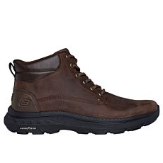 SKECHERS Slip-ins Botte homme, cuir avec doublure chaude – brun