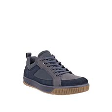 ECCO Sneaker Bypath Trend homme, cuir nubuck imperméable – marine