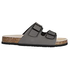 Tiefbett-Pantolette, unisex, anatomisches Fussbett grau