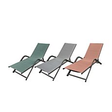 Chaise longue «River», structure en aluminium, dossier réglable
