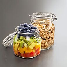 Bocal en verre «FIDO», lot de 6