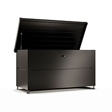 Coffre de jardin en tôle d'acier, étanche à la pluie, avec serrure