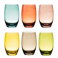 Lunasol Ensemble de verres «Optima», 6 pièces, multicolore