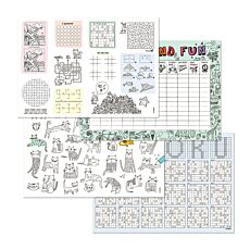 Set de table en papier «Family-Time», 48 feuilles, motifs familiaux